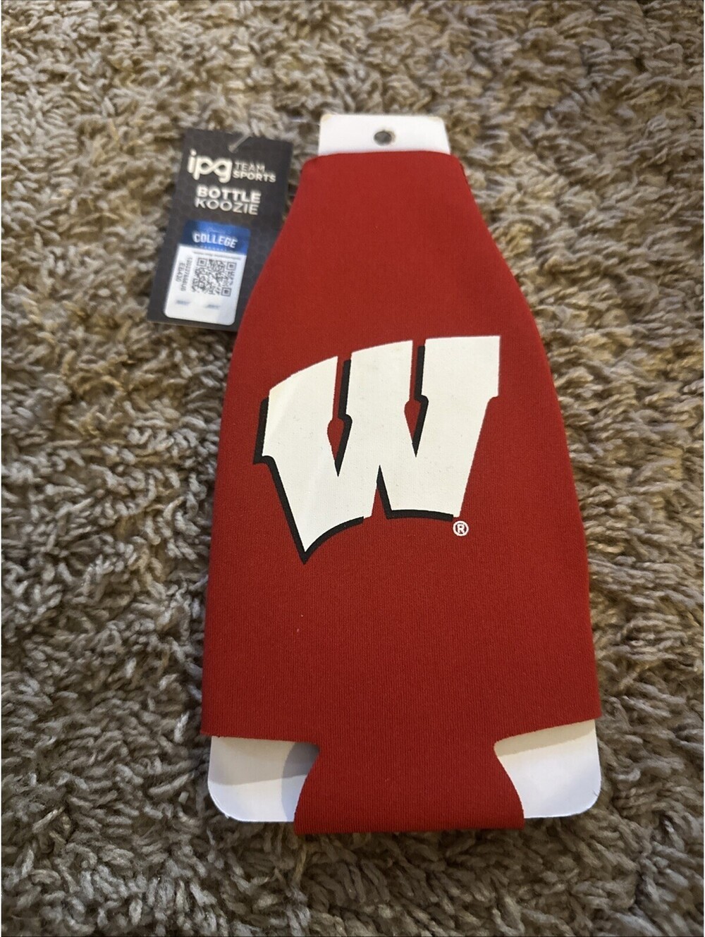 IPG Team Sports bottle koozie featuring the University of Wisconsin